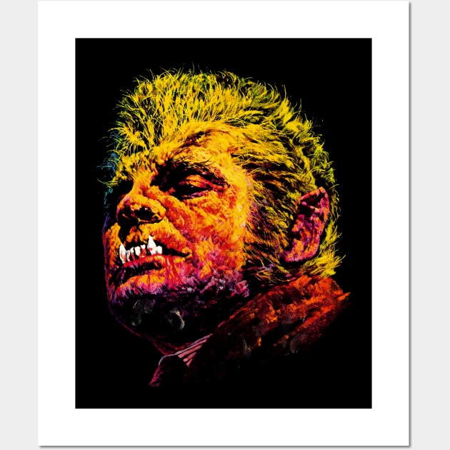 Werewolf Lycanthropy Vintage Monster Horror Movie Fan Wall Art by Juandamurai